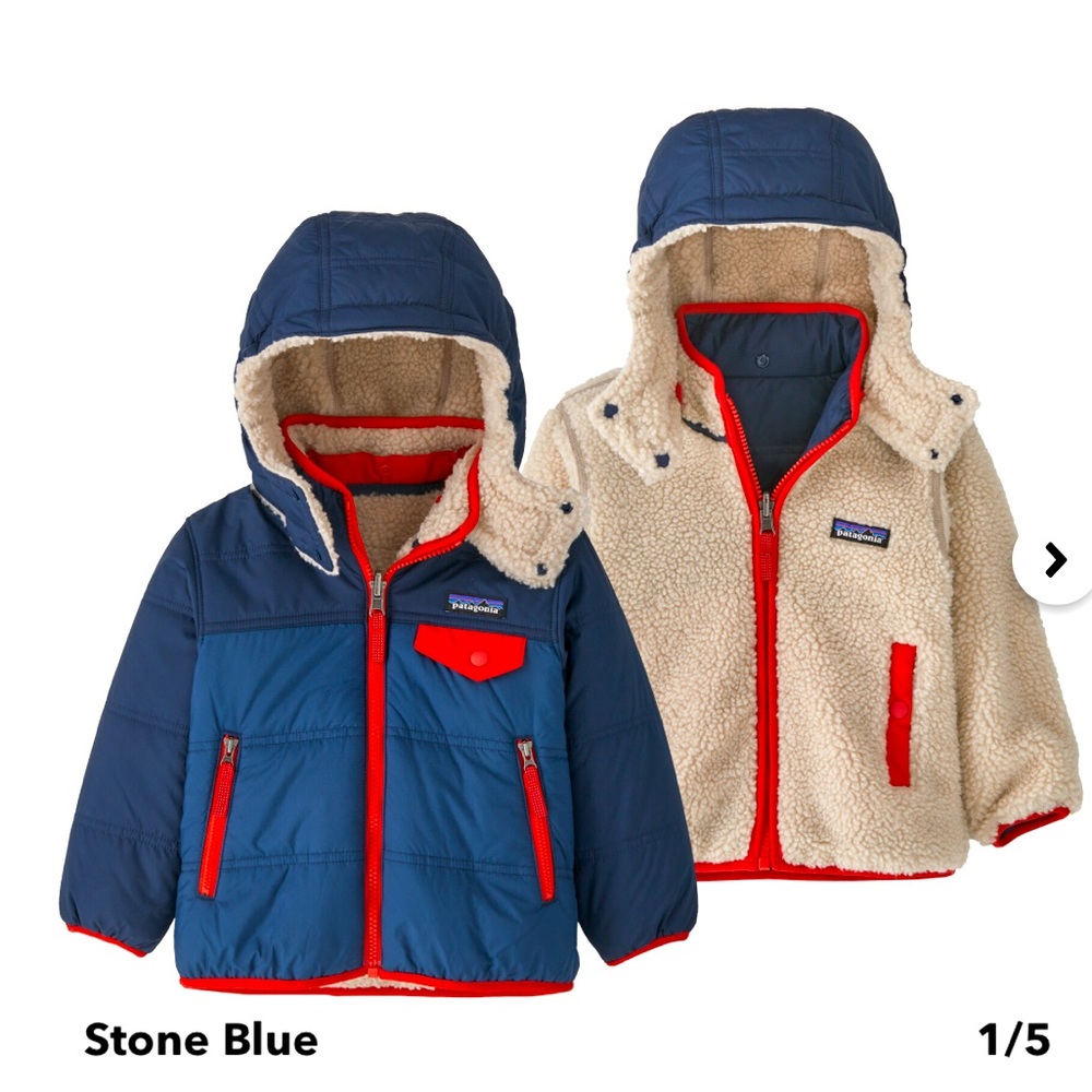 NWT Patagonia Reversible Baby Jacket 6-12 mos